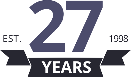 Established in 1998. 27 years in business.